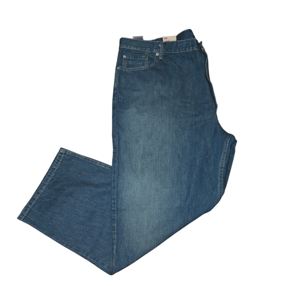 Levis 550 Relaxed Fit Tapered Leg Jeans Mens 50x30 Big and Tall Blue Denim NWT